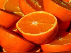 Vitamin C in oranges is excreted by nicotine