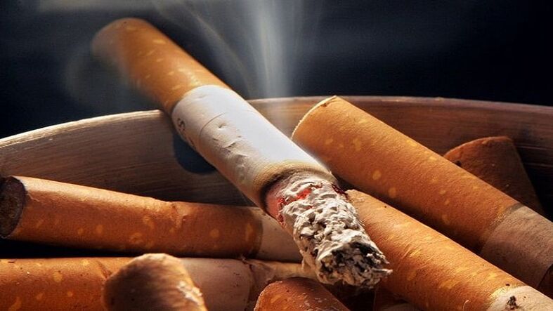burning cigarettes and smoking cessation